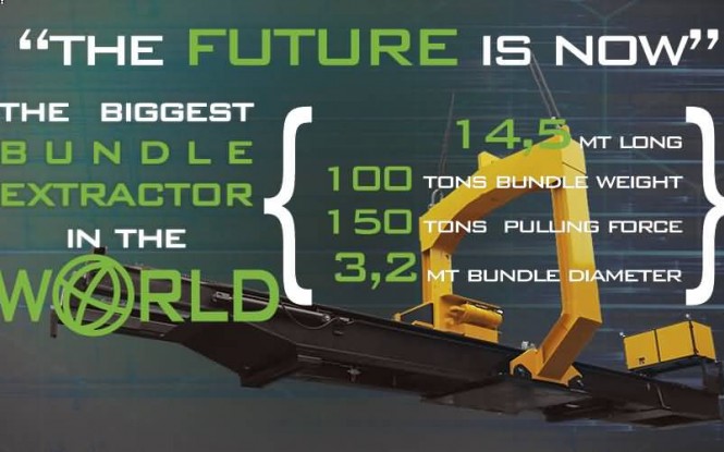 باندل اکسترکتور (کشنده باندل) هوایی معلق فوق سنگین با توان 33.000 وات مدل SUPER BIG IDROKID 100-TON ساخت ایدروجت ایتالیا