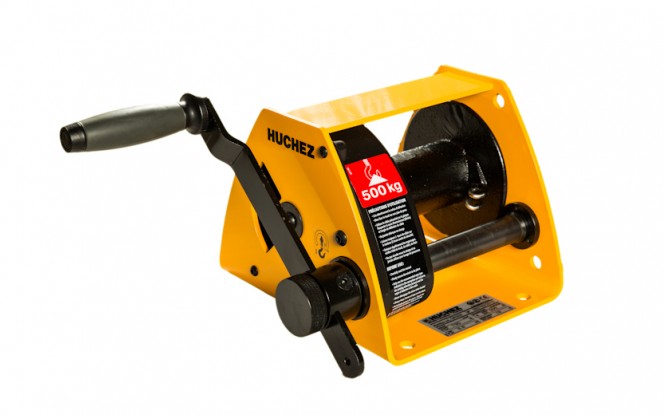 وینچ دستی کشنده افقی با ظرفیت 750 کیلوگرم مدل MANIBOX GR - 500 with galvanized frame ساخت هوچز فرانسه